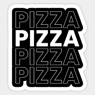 pizza typography design Sticker